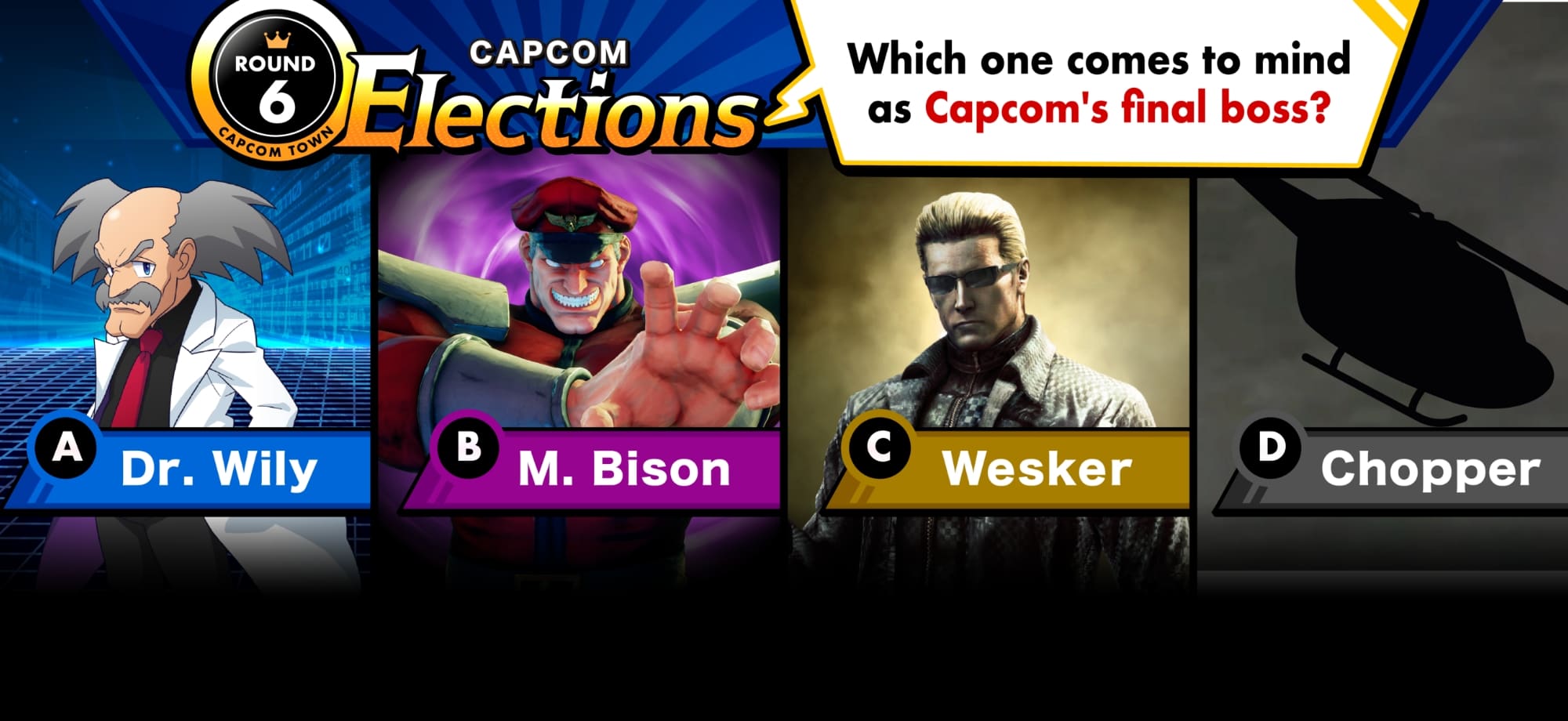 Capcom Elections Round 6 Which one comes to mind as Capcom's final boss?