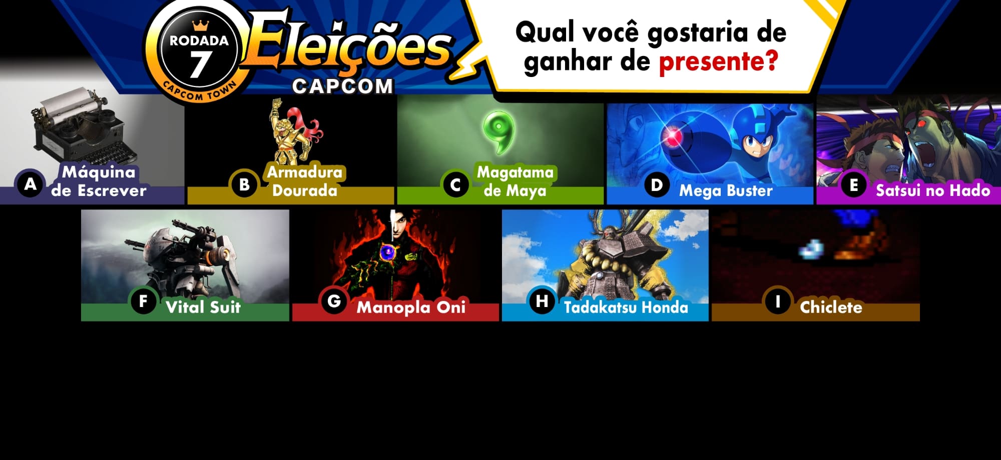 Eleições Capcom: Rodada 6: Qual você gostaria de ganhar de presente?