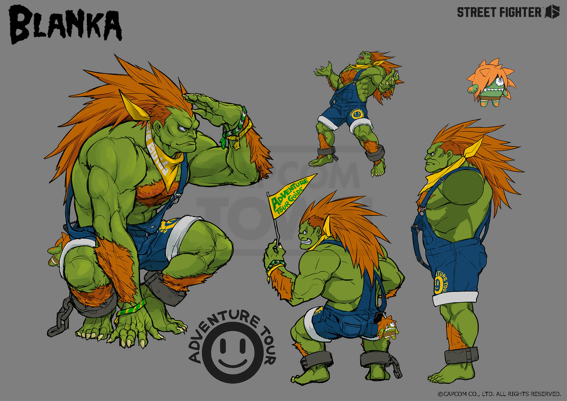 Blanka Arte conceitual do personagem, Images, Street Fighter II, Museu