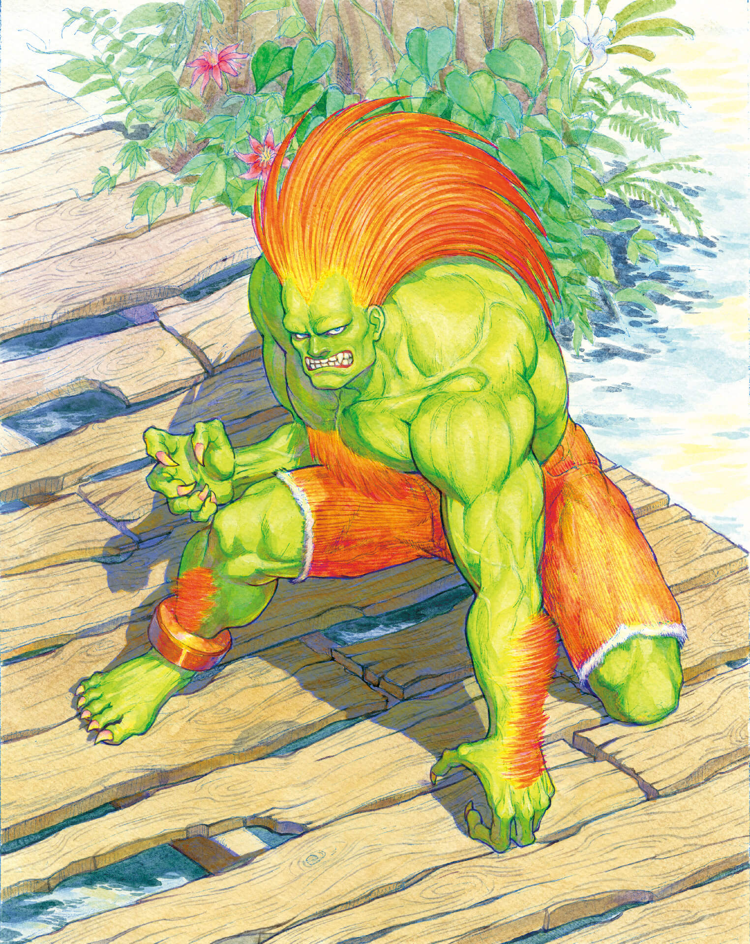 The art of Blanka, from @Capcom_Unity's Street Fighter II Turbo! [The Video  Game Art Archi…