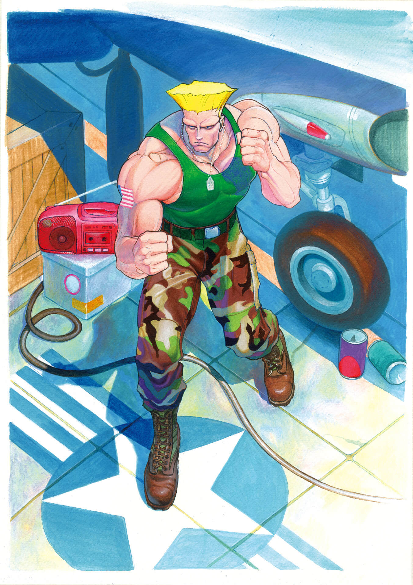 ArtStation - Retrogasm2019 Guile from Street Fighter 2 Fanart