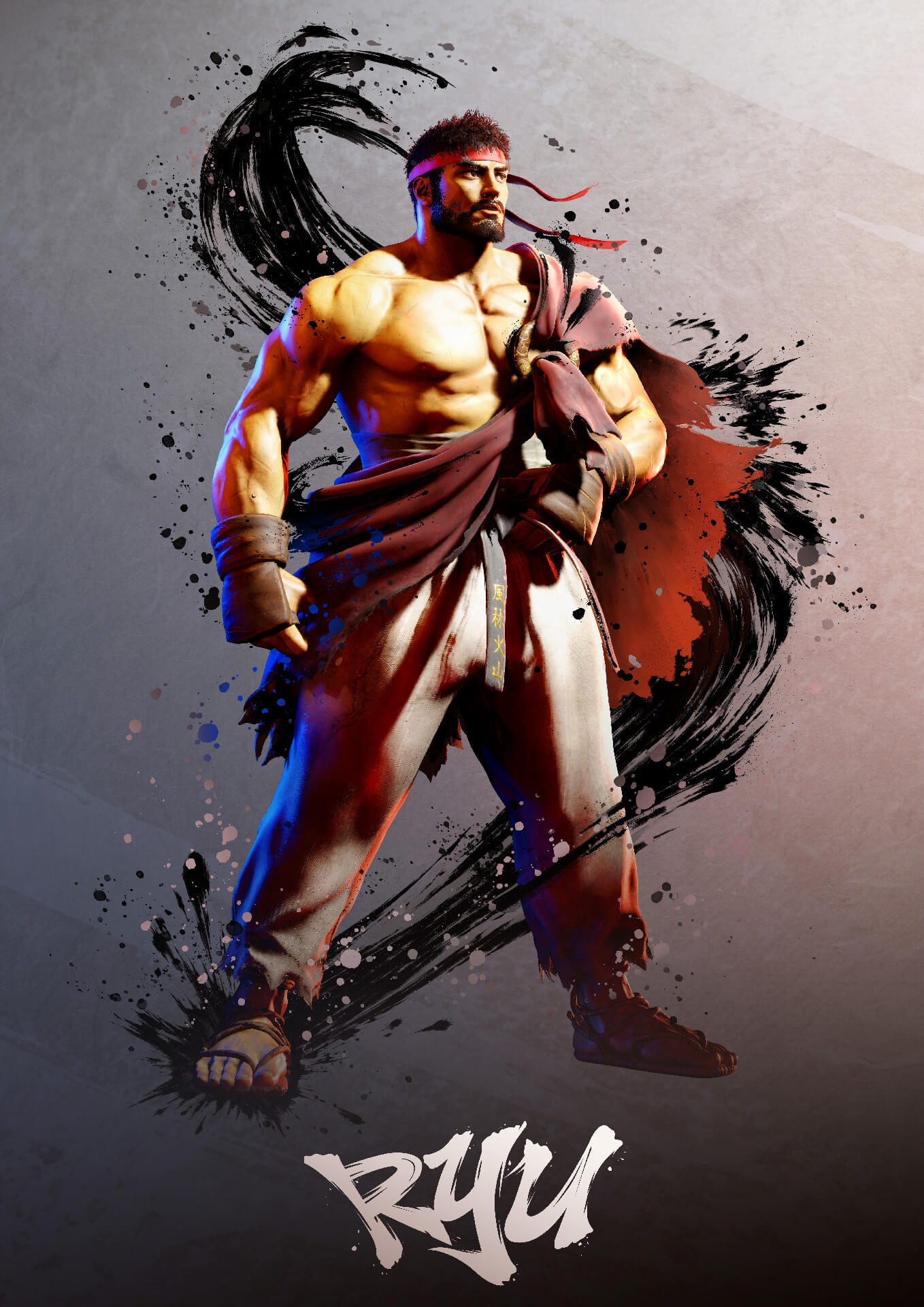 Ryu Character Images, Game Design Docs, Street Fighter 6, Museum